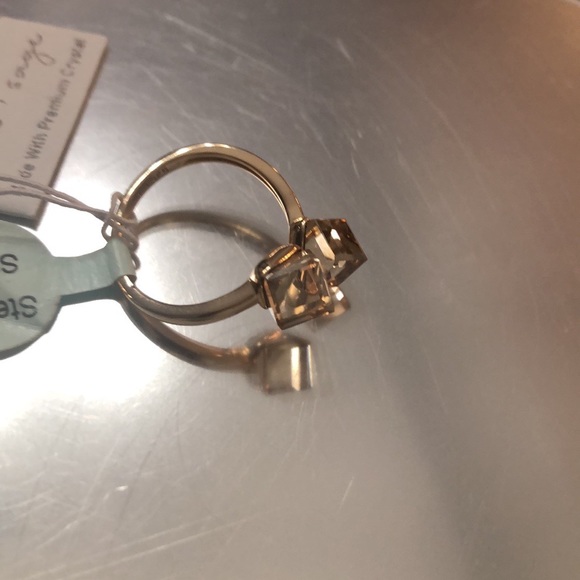 Bleu sage champagne colored   sterling silver 925 made with crystal premium - Picture 8 of 10